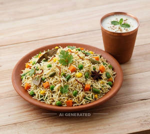 Veg Pulao + Masala Namkeen Chaas