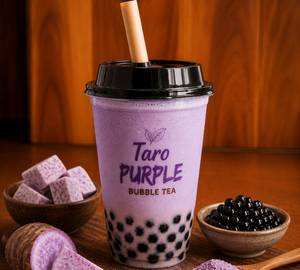 Taro purple boba tea 