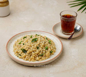 Plain Rava + Black Tea