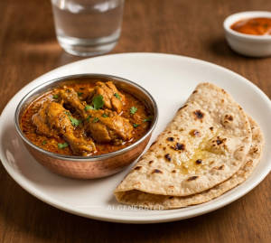 Chicken Curry + Tawa Roti (2 pieces)