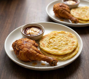 Chicken Leg Piece + Parotta (2 Piece)