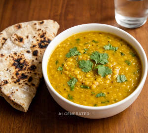 Dal Fry + Tandoori Roti (2 pieces)
