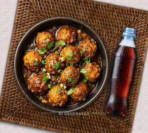 Veg Manchurian + Cold Drinks [200Ml]