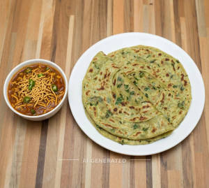 Sev Tomato [Half] + 2 Pudina Paratha