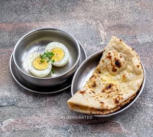 Boiled Egg + Tandoori Butter Roti (1 Piece)