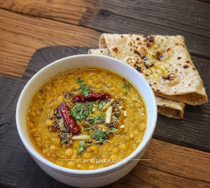 Dal Tadka + Tandoori Roti (2 pieces)