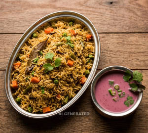 Veg pulao + Solkadhi