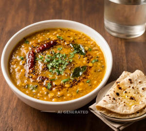 Dal Tadka + Tawa Roti (2 pieces)