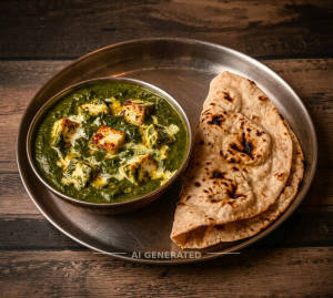 Palak Paneer Half + Tandooriroti (2 pieces)