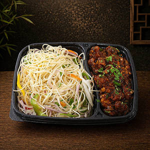 Mushroom Manchuria  + Veg Soft Noodles