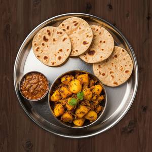 Jeera Aloo With 4 Roti
