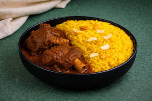 Basanti Pulao Mutton Kosha Bowl