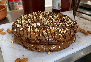 Almond Brownie Cake (Double Layer)