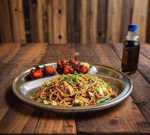 Chicken Tikka Noodles + Chicken 65 + Pepsi (250 Ml)