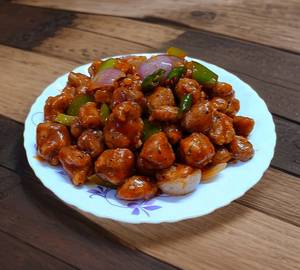 Veg soyabean chilli gravy