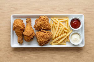 Chicken and chips [6 pieces]