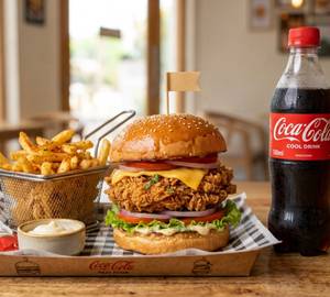 Crispy chicken burger combo