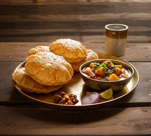 6 Pori + Aloo Sabji