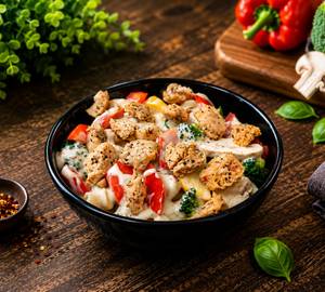 Chicken Alfredo sauce wheat pasta
