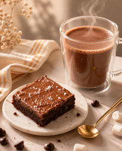 Hot Chocolate & Nutella Sea Salt Brownie