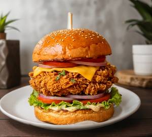 Crispy chicken burger