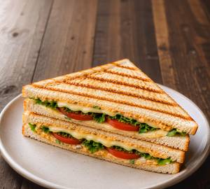 Triple decker veg sandwich grilled