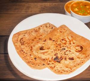 3 Plain Tawa Paratha With Matar Paneer Sabji [250 Ml]