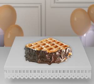 Dark chocolate waffle