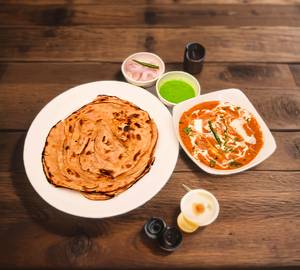 Shahi Paneer With 2 Lachha Paratha Combo