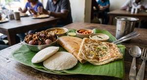 Egg veechu parotta 1 + Dosai 1+ Idly 1 + Chicken gravy 150 grams