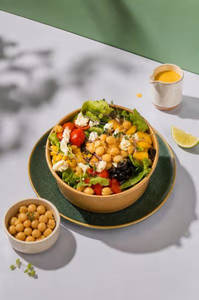 Garbanzos & Feta with Rosemary Vinaigrette