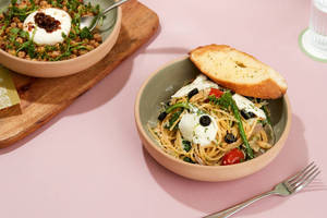 Bacon Spaghetti Aop With Fresh Mozarella