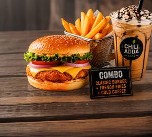 Burger + Cold Coffee + Fries
