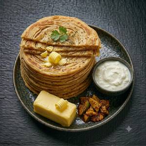 51 Karachi Paratha With Dahi, Amul Butter & Pickle