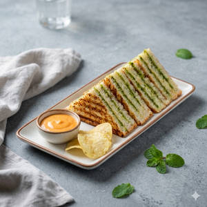 Cheese Chutney Club Sandwich
