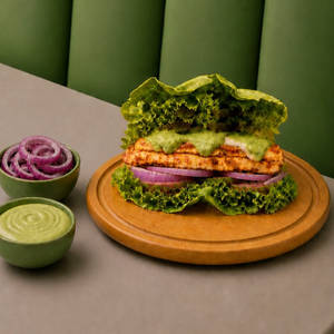 Tandoori Paneer Burger (Lettuce Wrap)