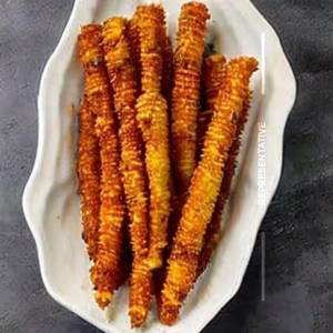 Crispy Chili Baby Corn (red )