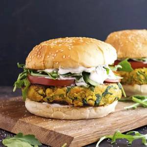 Spinach Corn Burger