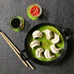 Mushroom Momos (6 Pcs)