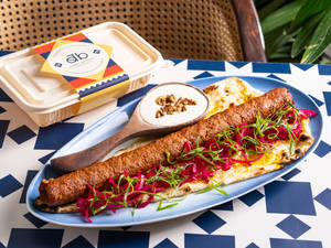 Kashmiri Mutton Seekh Kebab with Naan