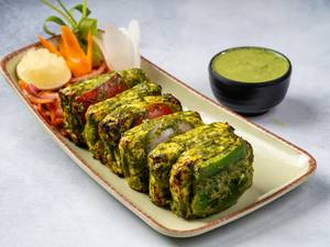 Panner Harabara(Panner Soaked In Mint Coriander Chutney)
