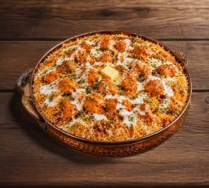 Butter chicken biryani