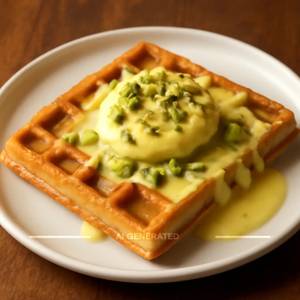 Rasmalai Pistachio Waffle