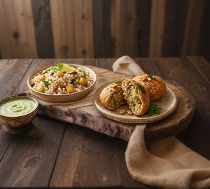 Sabudana Vada [2 Vada] with Farali Khichdi [100 grams]
