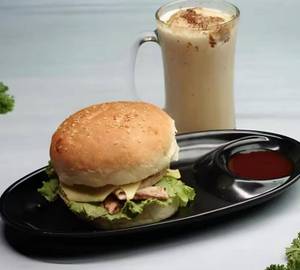 Chicken Burger With Sharja Shake Combo