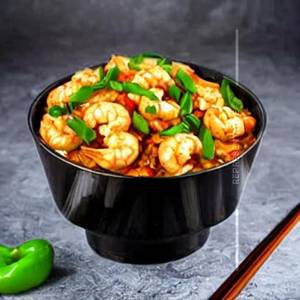 Hakka tossed prawns