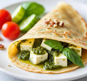 Pesto Paneer Crepe