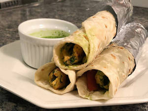 Veg Seekh Kabab Rumali Roll