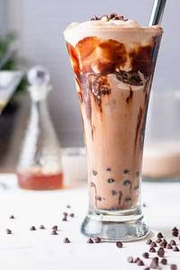 Chocolate Milkshake With Boba