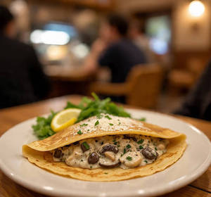 Creamy Mushroom Crepe